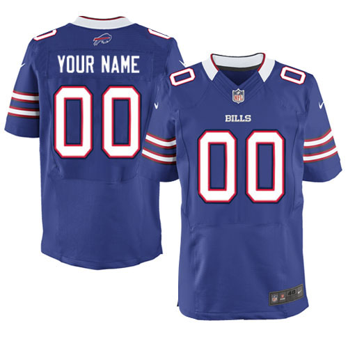 Nike Buffalo Bills Customized Royal Blue Stitched Elite Men's NFL Jersey